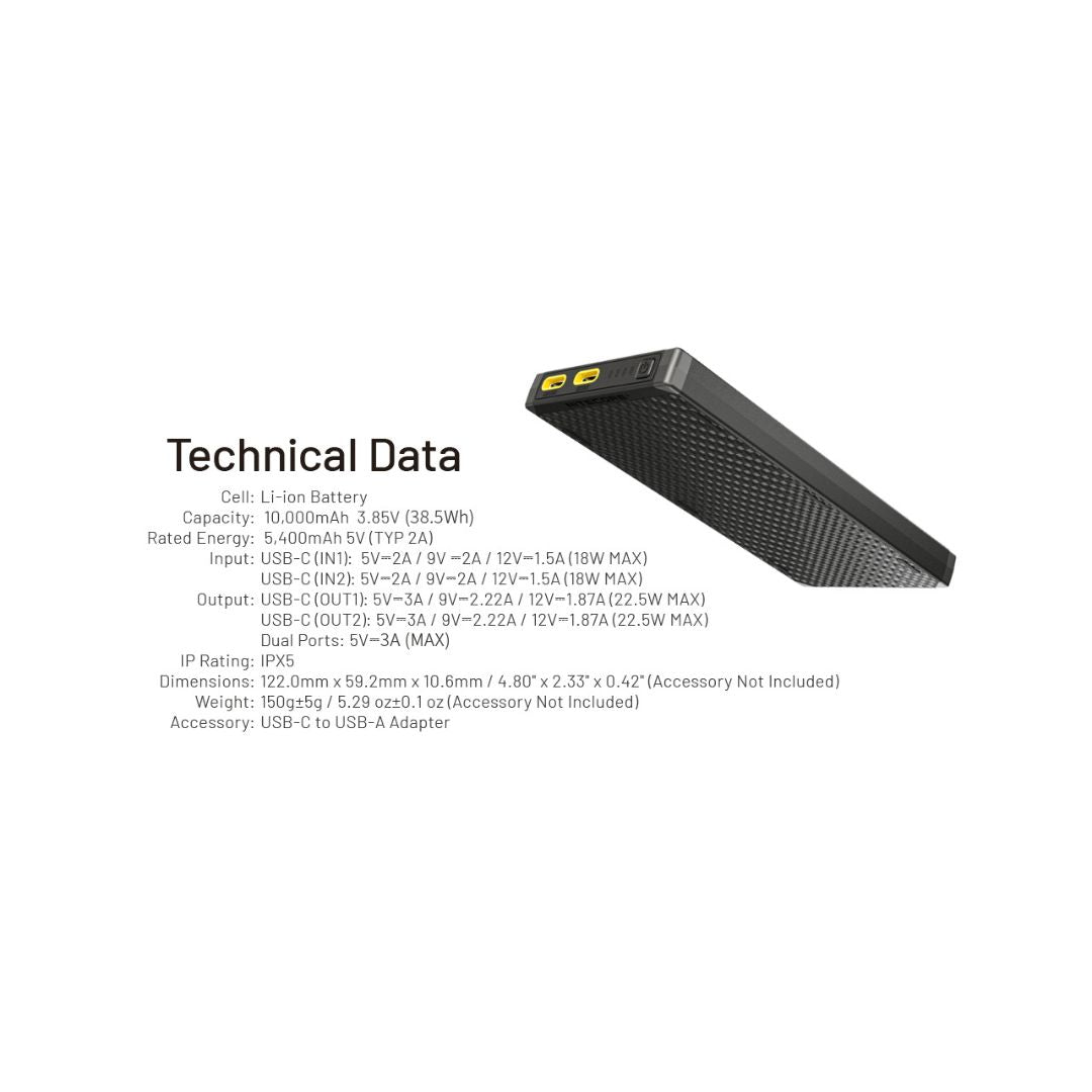 Powerbank - Nitecore NB10000 Gen3