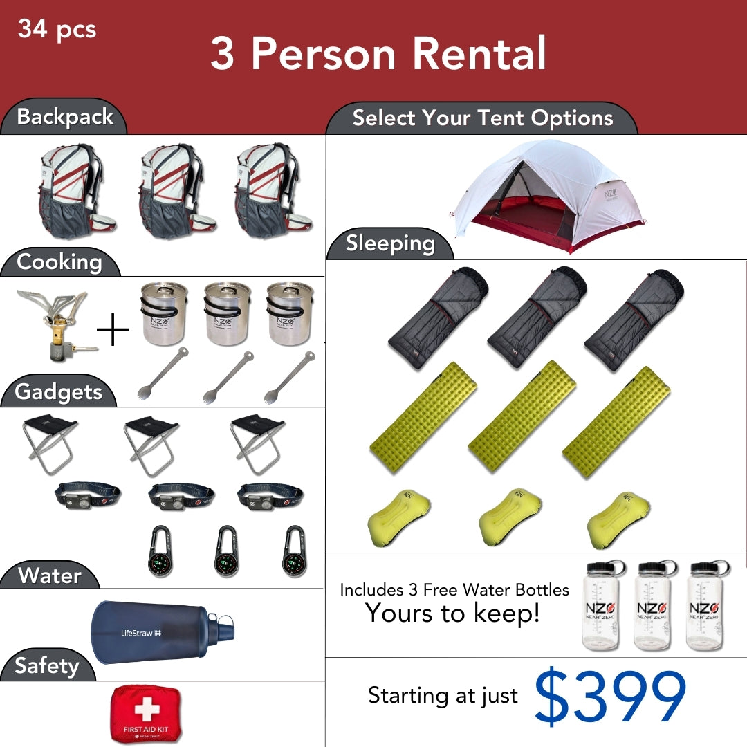 3 Person Rental