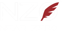 NZO near zero Logo White And Red