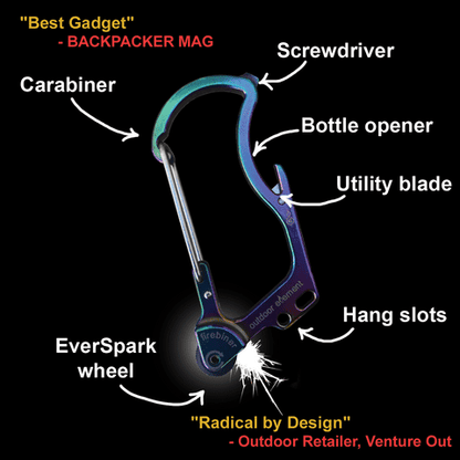 Firebiner: Fire-starting Multitool Carabiner by Outdoor Element